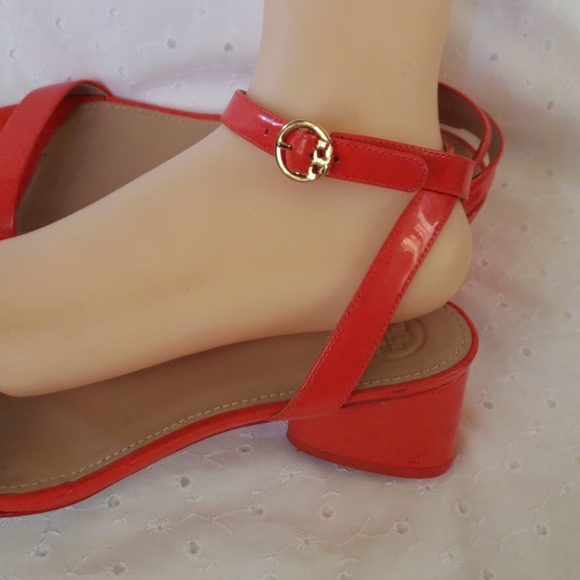 Tory Burch Winona Orange Patent Leather size 8M - Picture 5 of 9
